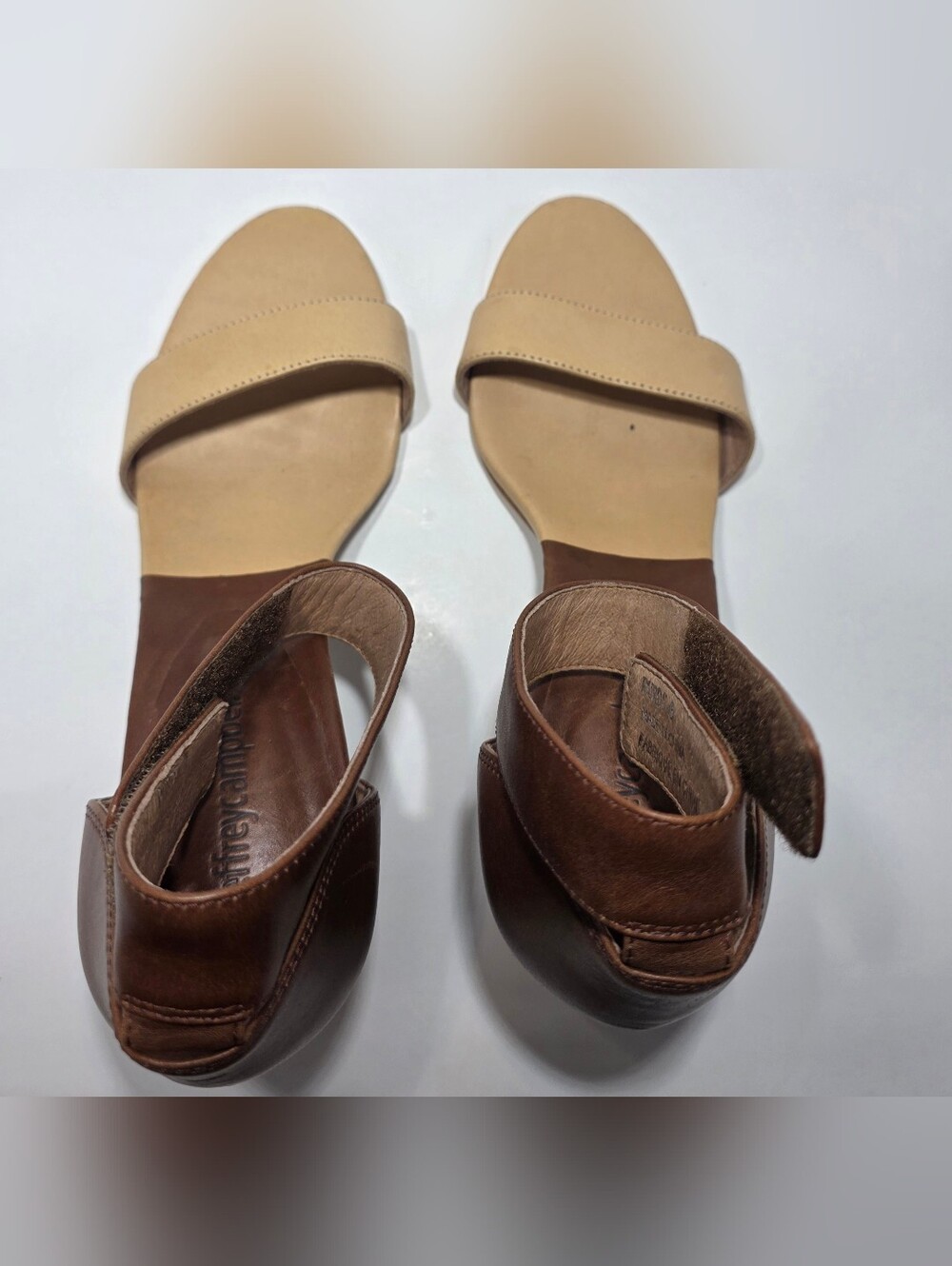 Jeffrey Campbell Leather Ankle Strap Block Heel Sandals Tan Brown Women's 8 - Picture 5 of 9